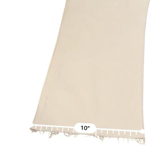 J. Crew Slim Wide-Leg High Rise Raw Hem Jeans in White Wash‎ Sz 32 NEW - Picture 14 of 15